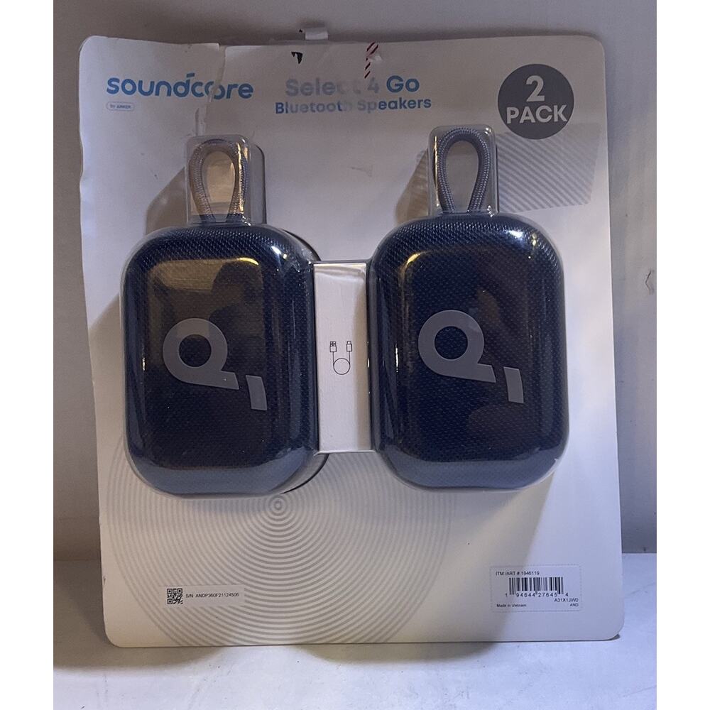 Soundcore Select 4 Go Bluetooth Speaker by Anker 2-pack Bundle
